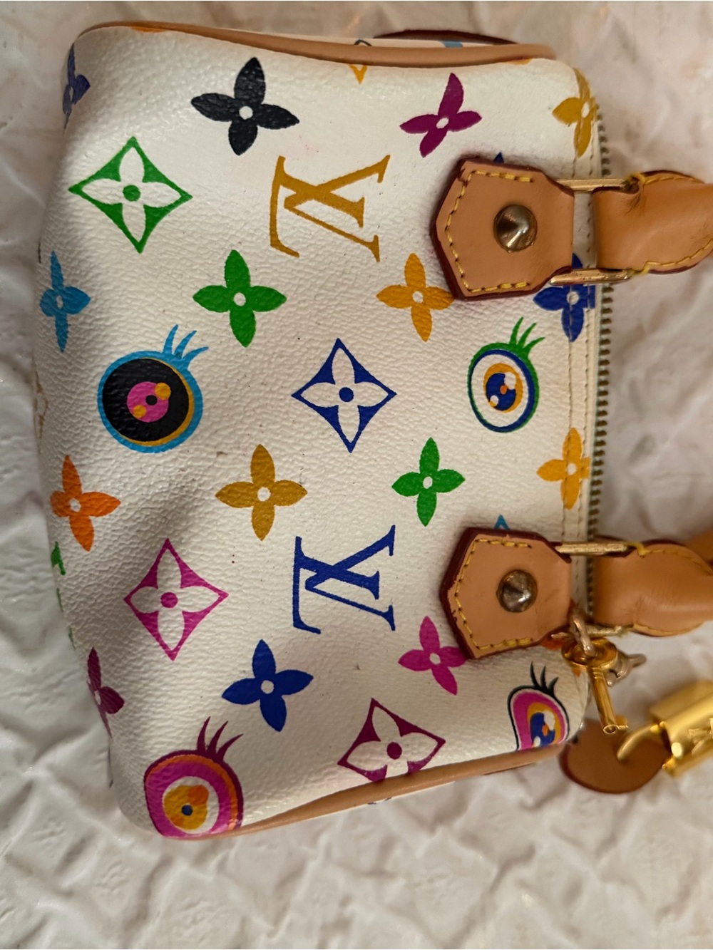 Multicolor small Tote Bag - White - Picture 2 of 4
